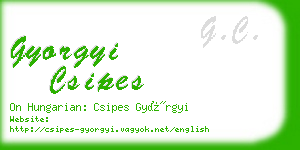 gyorgyi csipes business card